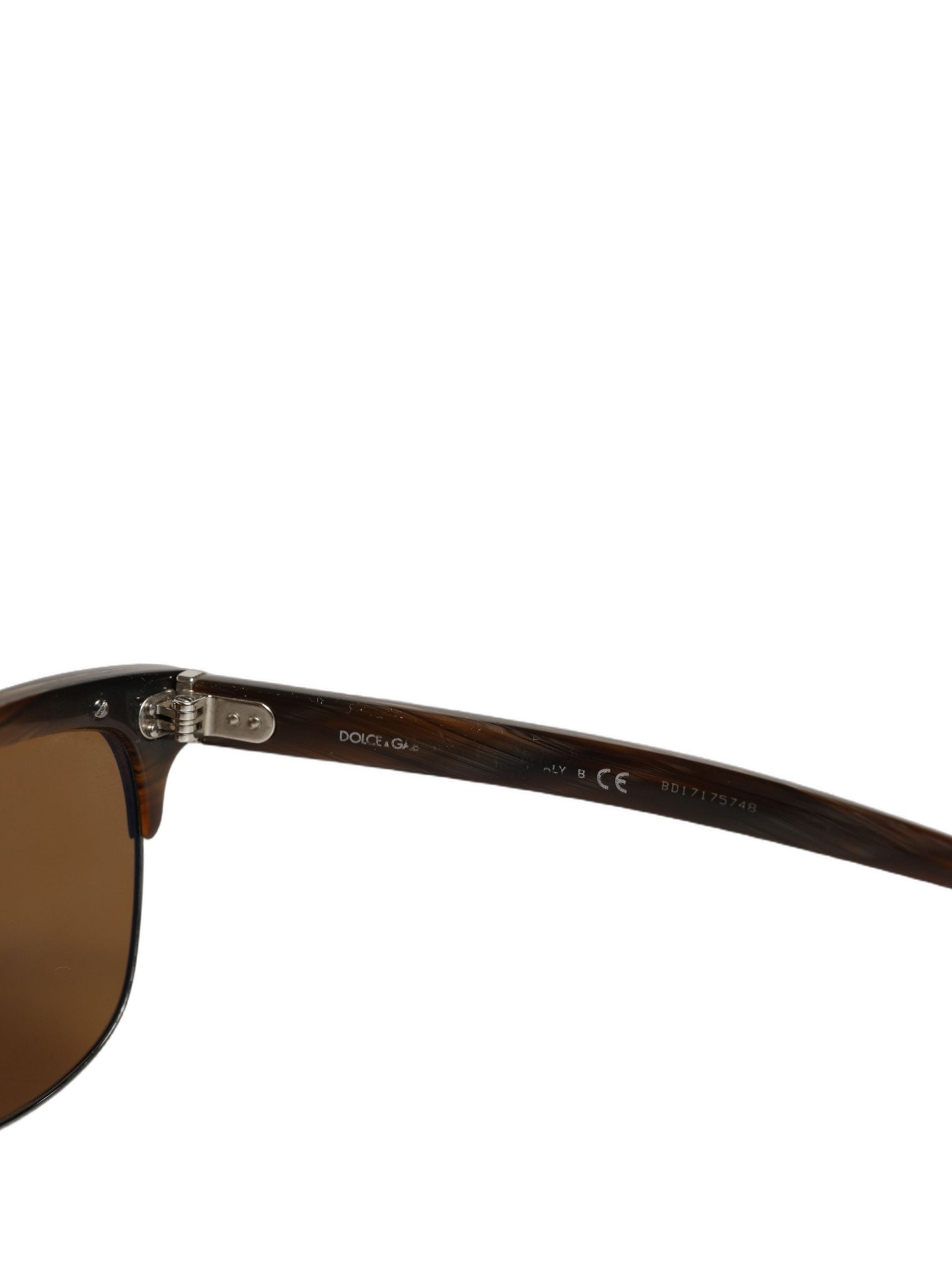 Dolce & Gabbana Brown DG4305 Striped Acetate Frame Eyewear Sunglasses