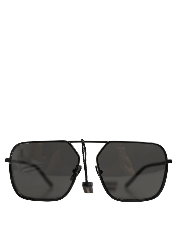 Dolce & Gabbana Black DG2193J Rectangular Metal Frame Eyewear Sunglasses