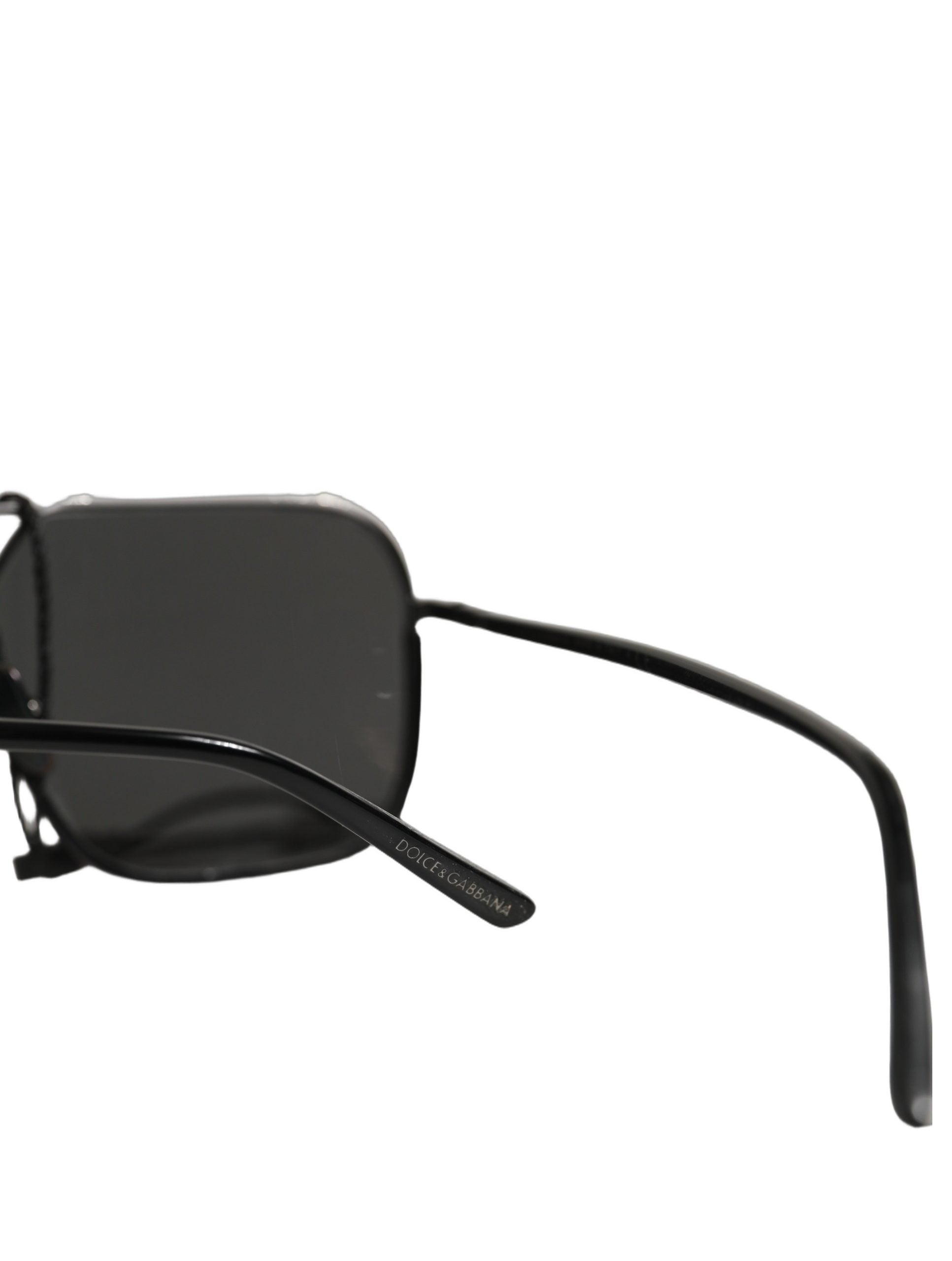 Dolce & Gabbana Black DG2193J Rectangular Metal Frame Eyewear Sunglasses