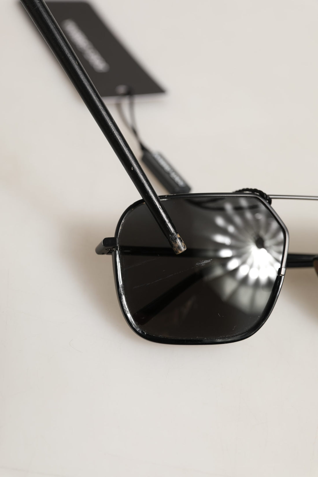 Dolce & Gabbana Black DG2193J Rectangular Metal Frame Eyewear Sunglasses