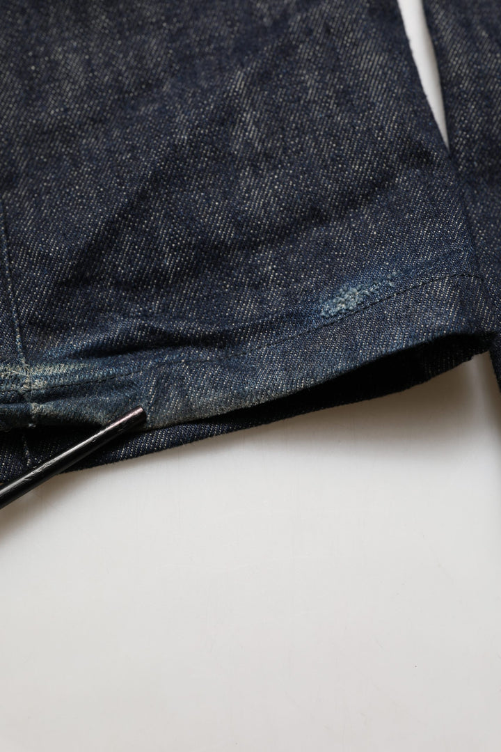 Dolce & Gabbana Dark Blue Relaxed Wide Leg Cotton Denim Jeans