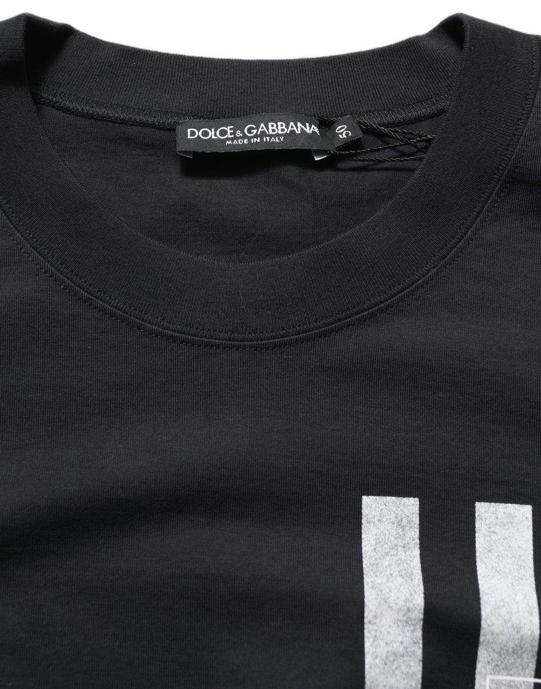 Dolce & Gabbana Blue Striped Print Cotton Crew Neck T-shirt