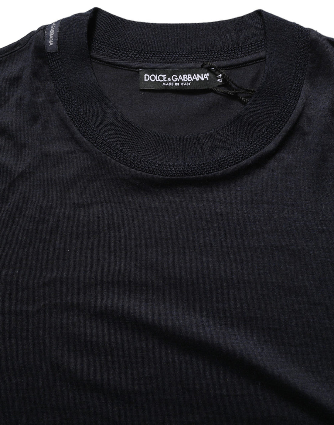 Dolce & Gabbana Blue Cotton Crew Neck Short Sleeve T-shirt