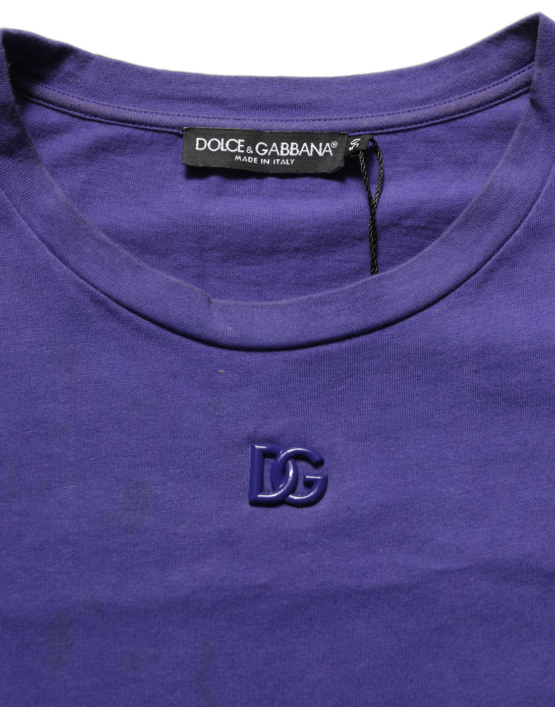 Dolce & Gabbana Violet Cotton Crew Neck Short Sleeve T-shirt