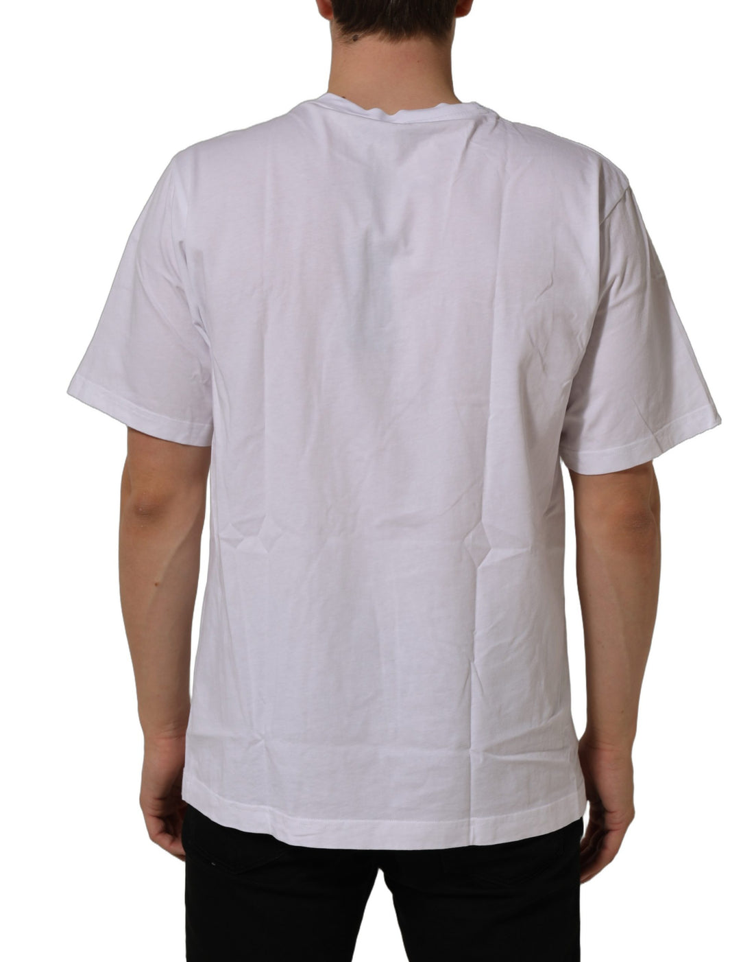 Dolce & Gabbana White DG 58.62 Cotton Crew Neck Men T-shirt