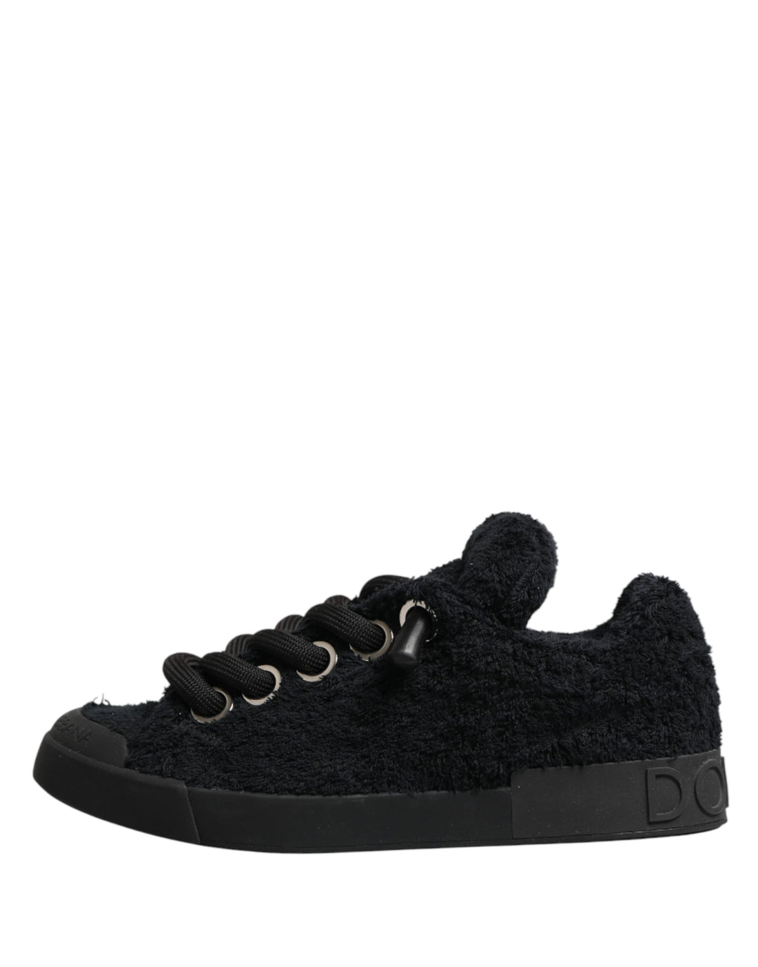 Dolce & Gabbana Black Portofino Lace-Up Sneakers Shoes