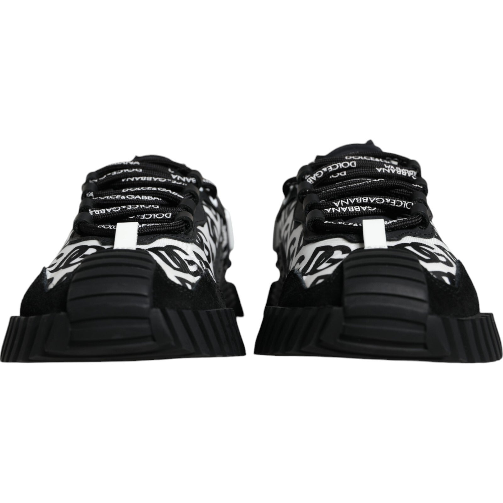 Dolce & Gabbana Black Logo Lace Up Low Top NS1 Sneakers Shoes