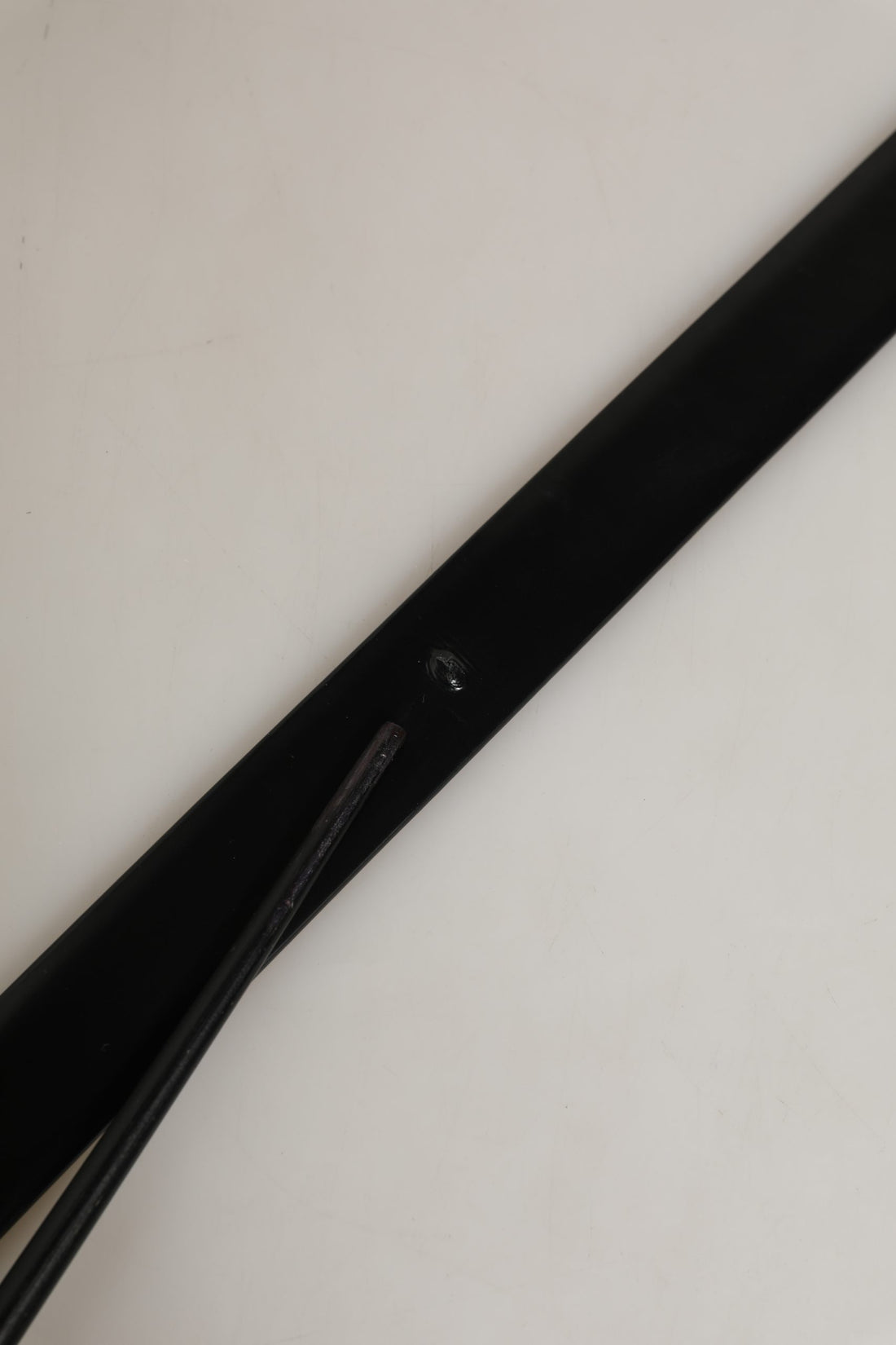 Dolce & Gabbana Black Leather Silver Tone Metal Buckle Belt