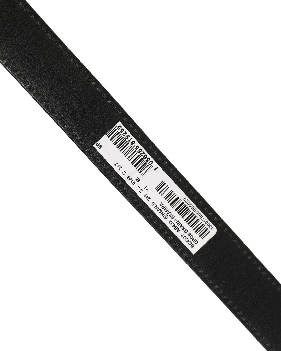 Dolce & Gabbana Black Fabric Leather Barcode Silver Buckle Belt