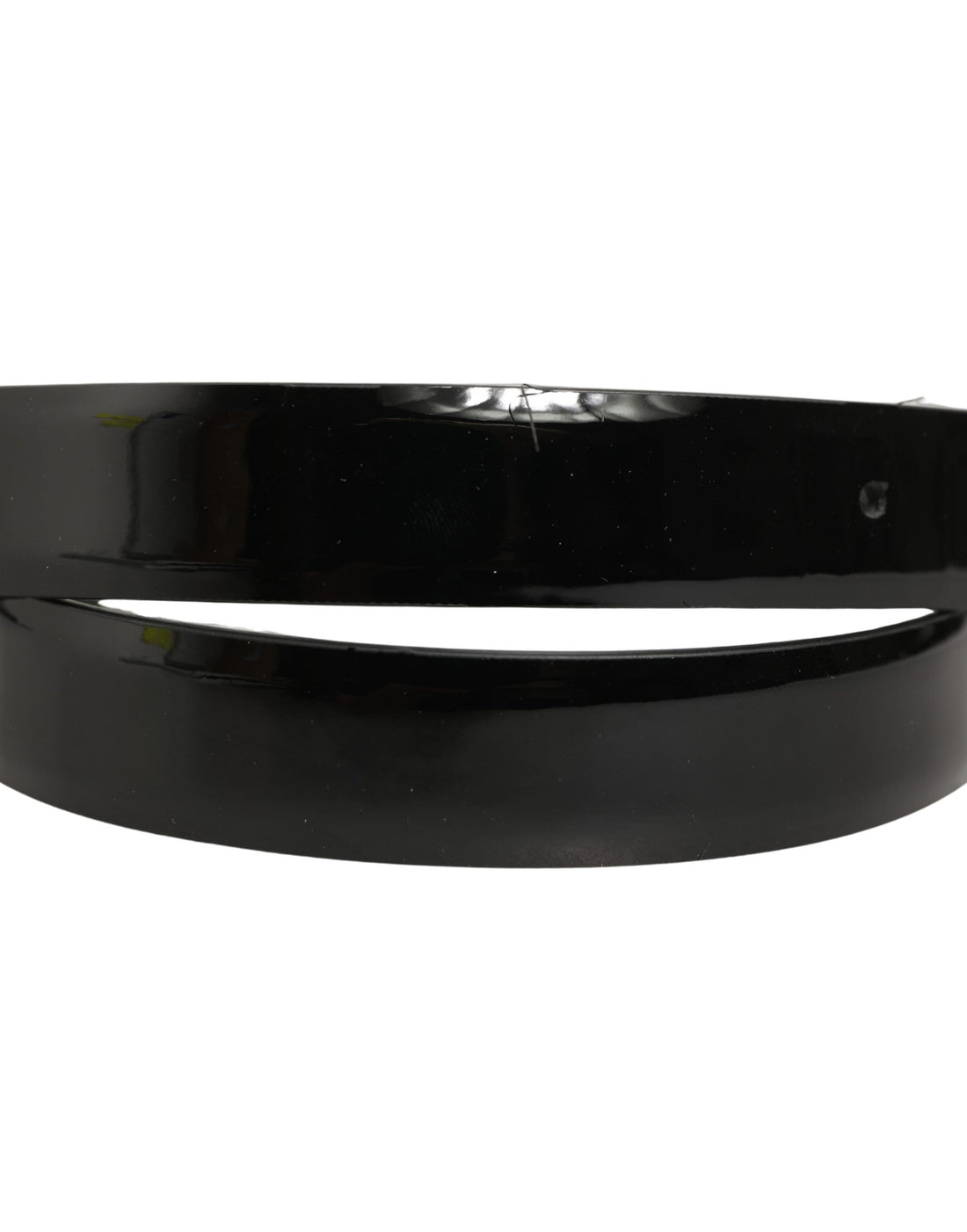 Dolce & Gabbana Black Classic Leather Silver Tone Buckle Belt