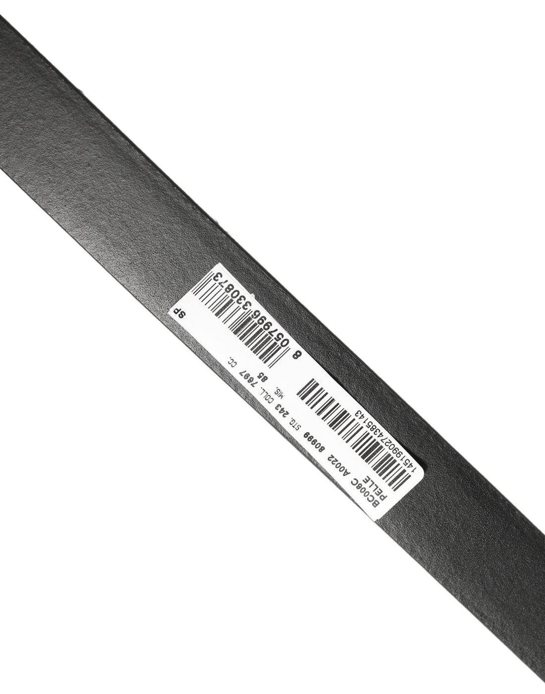 Dolce & Gabbana Black Classic Leather Silver Tone Buckle Belt