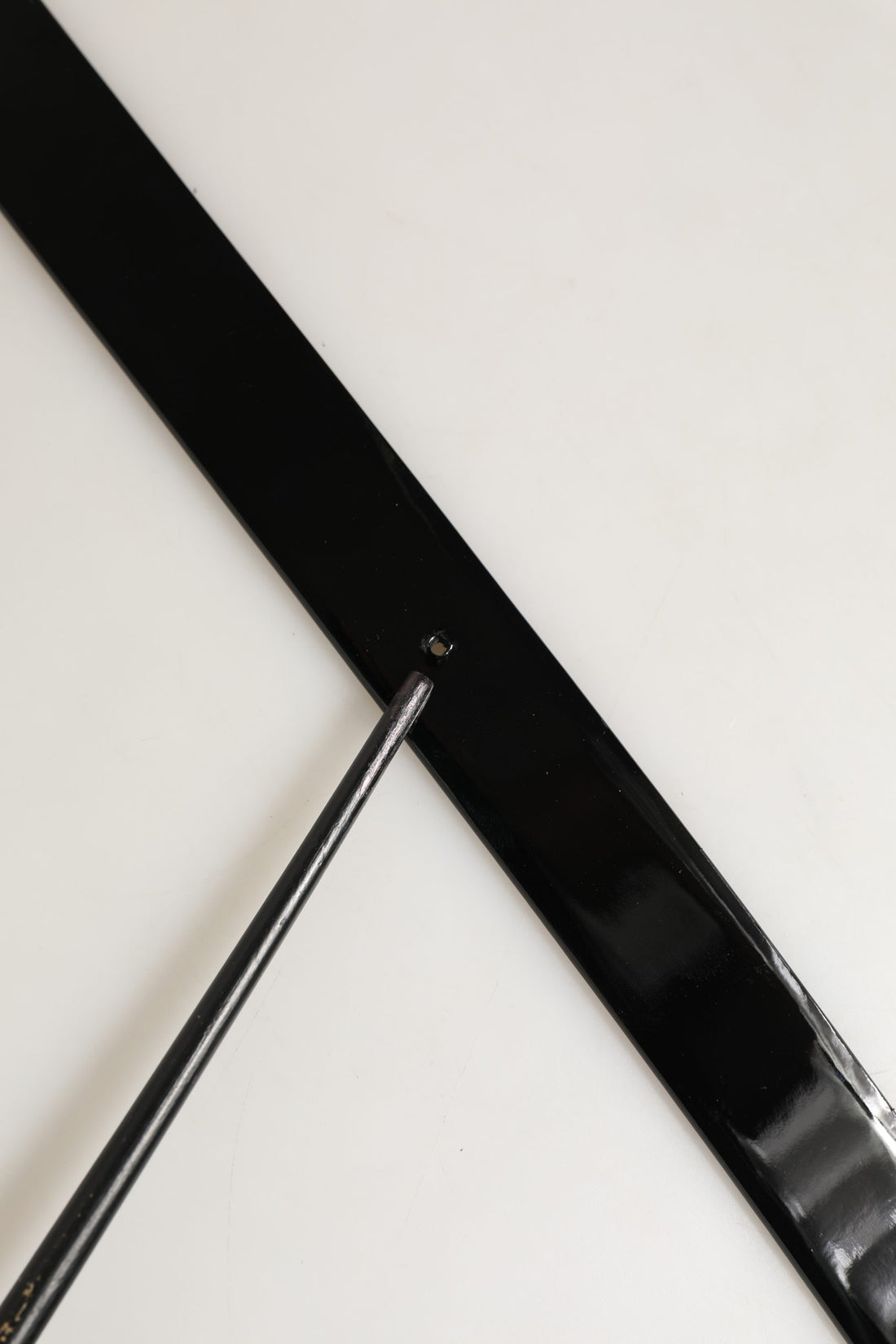 Dolce & Gabbana Black Classic Leather Silver Tone Buckle Belt