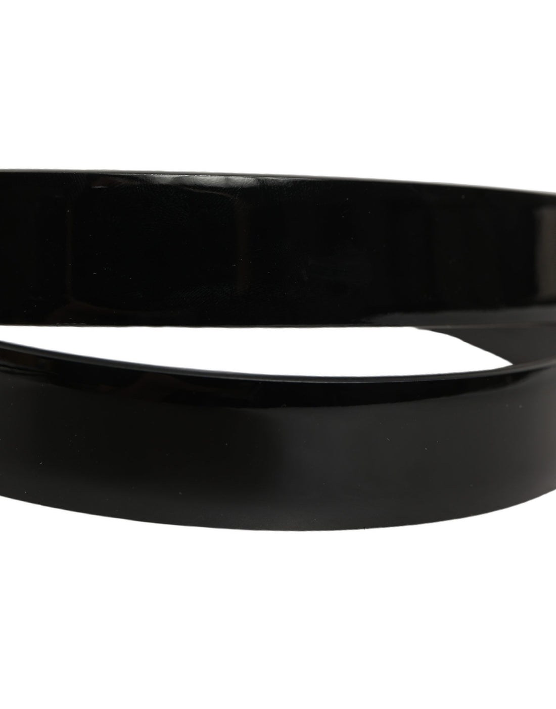 Dolce & Gabbana Black Classic Leather Silver Tone Buckle Belt
