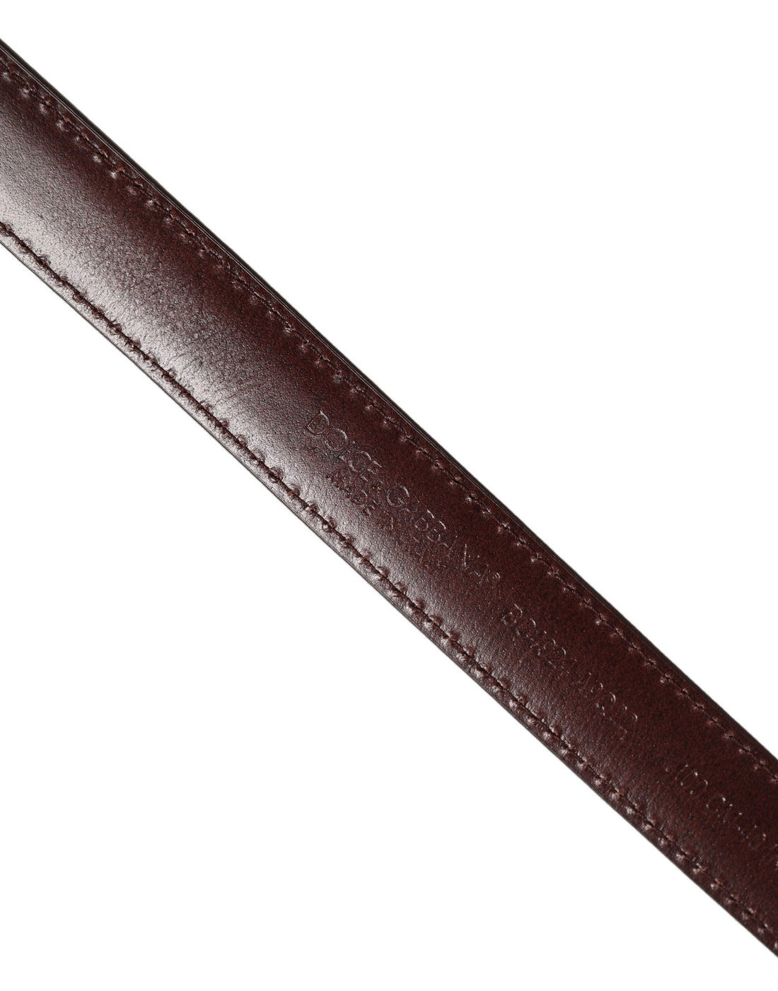 Dolce & Gabbana Dark Brown Woven Leather Metal Buckle Belt