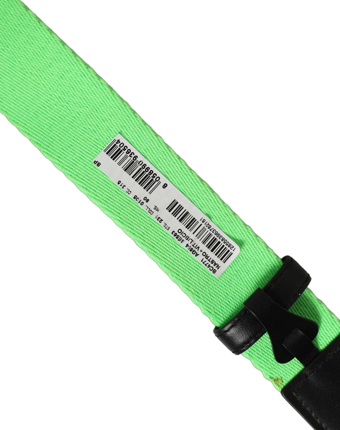 Dolce & Gabbana Green Canvas Logo Plaque Metal Buckle Belt