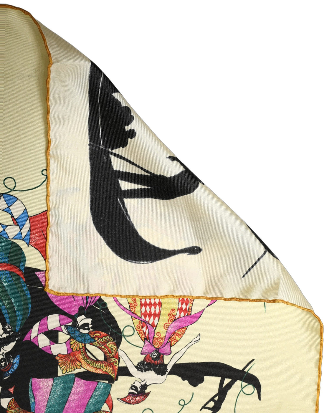 Dolce & Gabbana Cream Venezia Silk Twill Square Foulard Scarf
