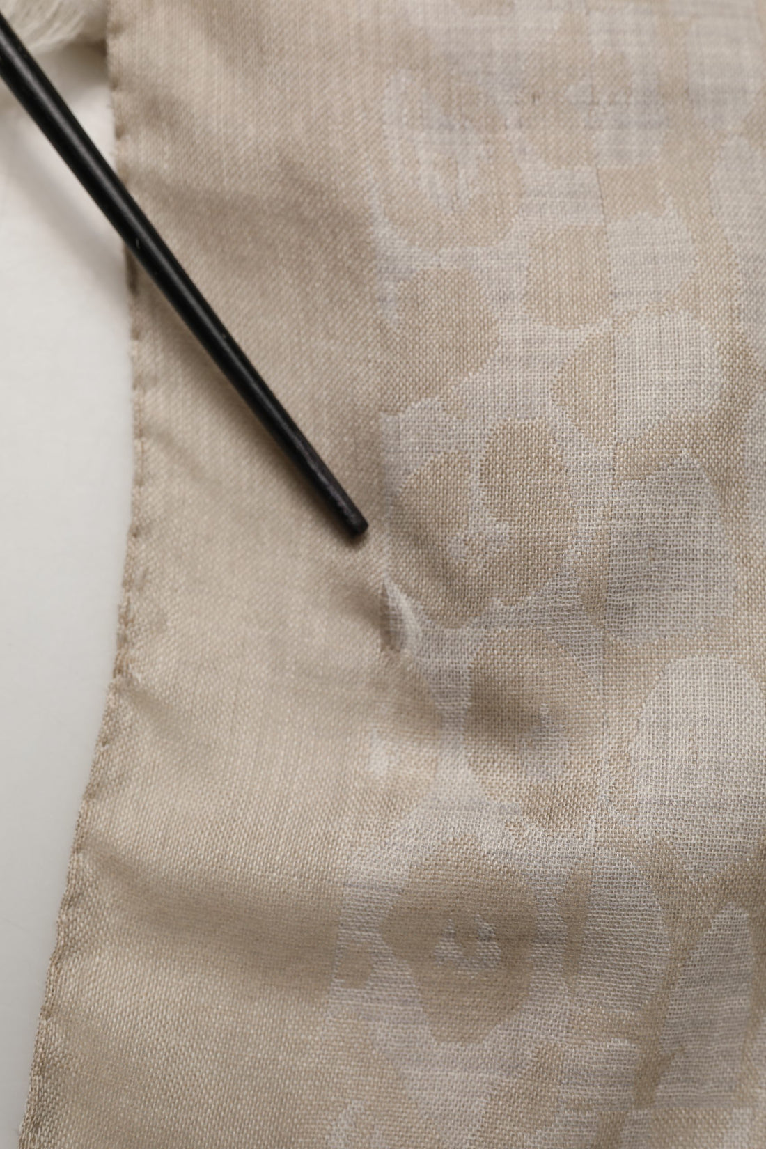Dolce & Gabbana Men Beige Silk Wool Shawl Lace Stole Scarf