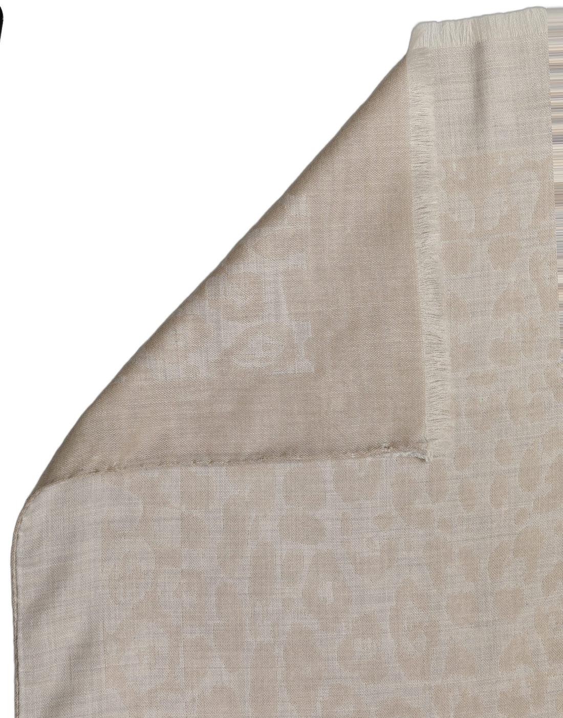 Dolce & Gabbana Men Beige Silk Wool Shawl Lace Stole Scarf