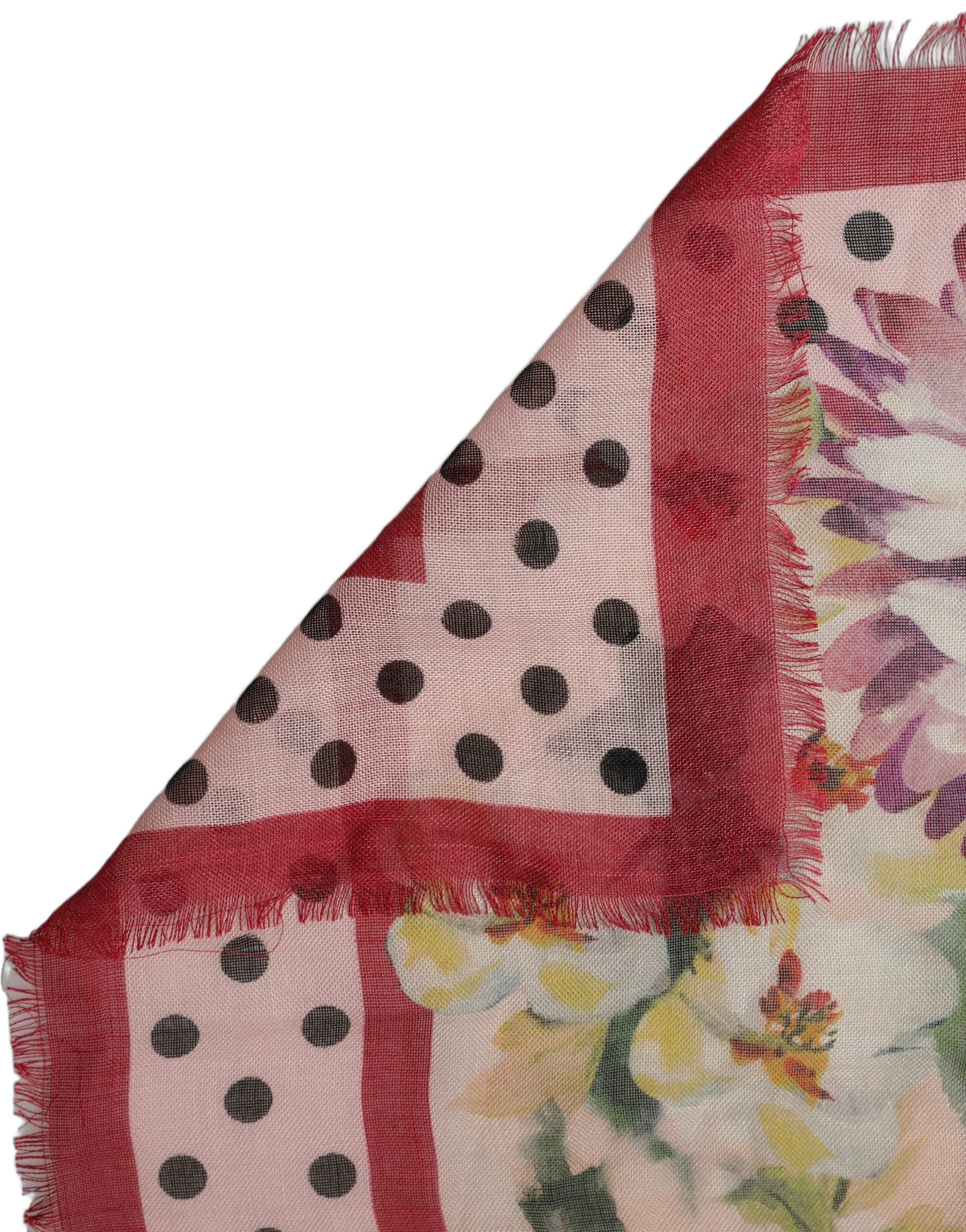 Dolce & Gabbana Multicolor Floral Fringed Stole Scarf