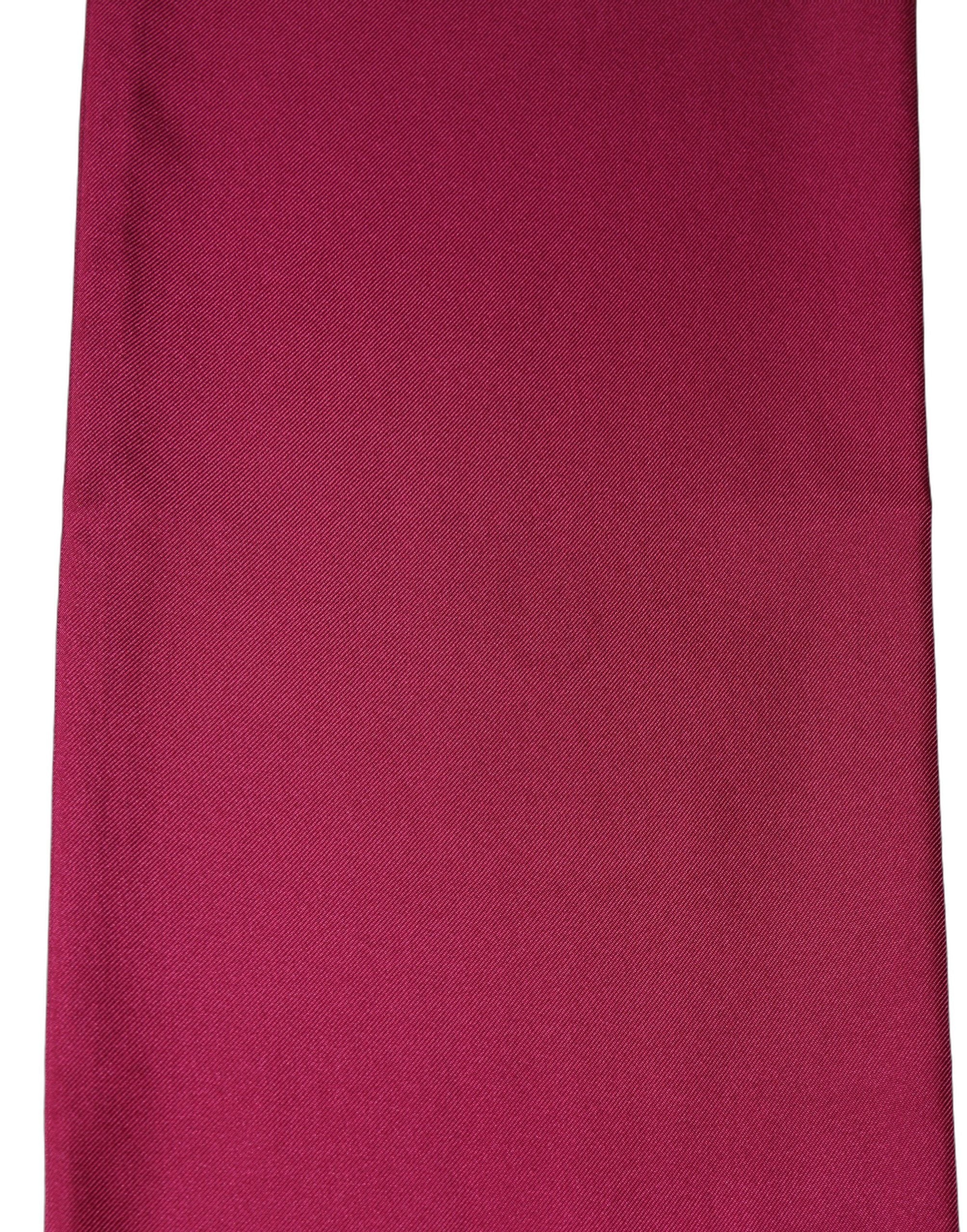 Dolce & Gabbana Men Burgundy Silk Fringed Lace Stole Scarf