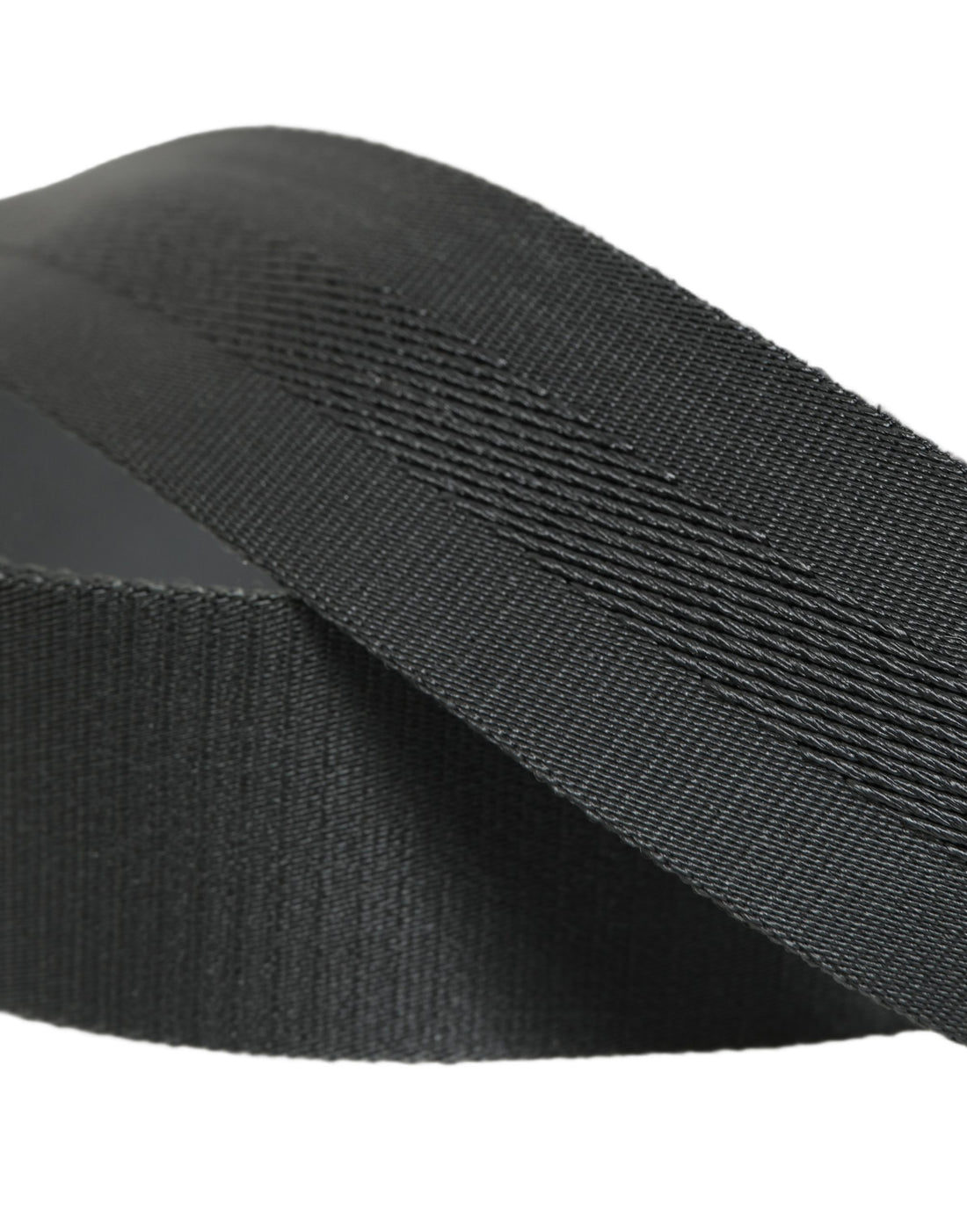 Dolce & Gabbana Men Gray Fabric Strap Logo Metal Buckle Belt