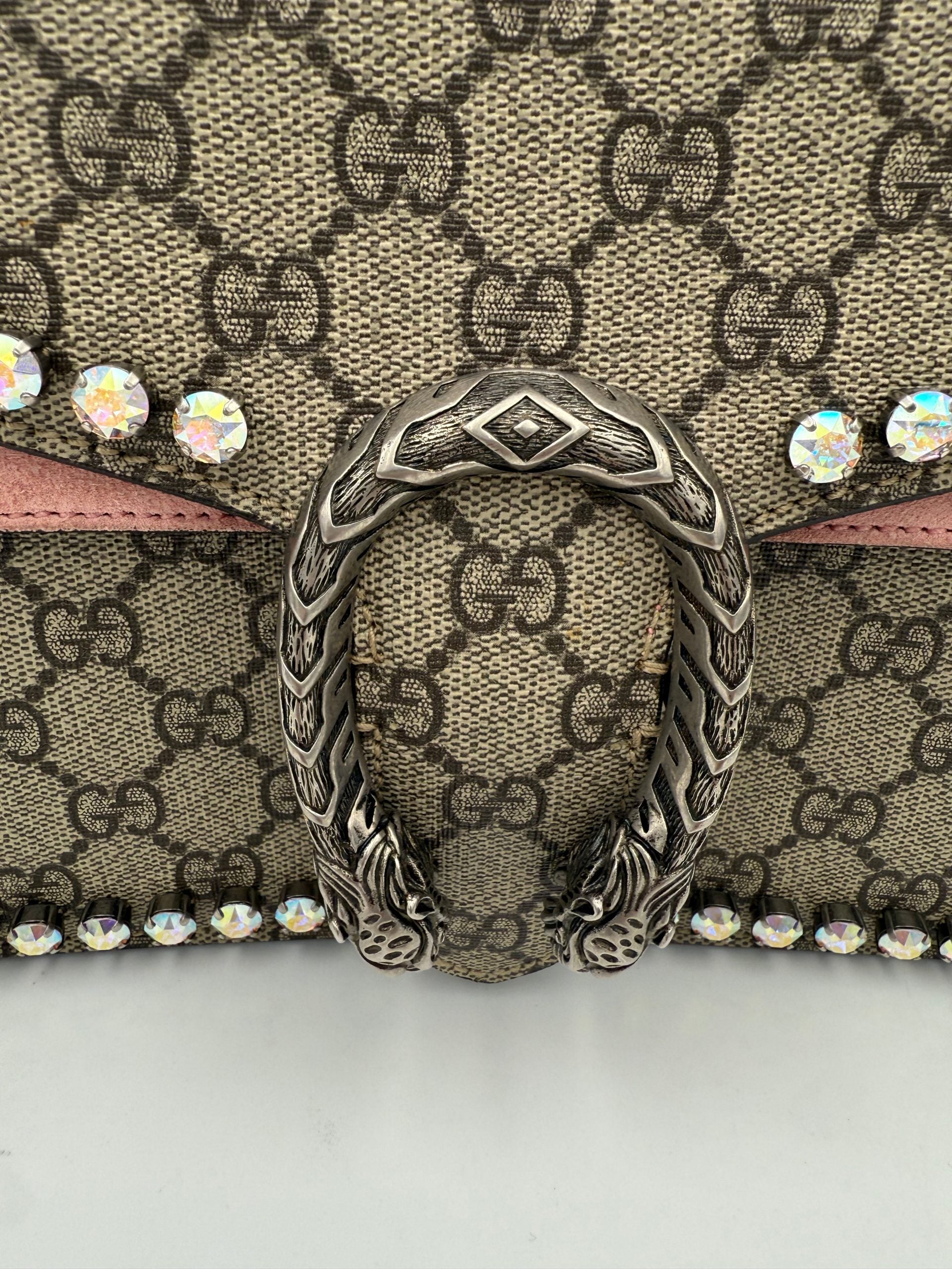 Gucci GUCCI DIONYSUS GG Supreme with Diamonds Handbag