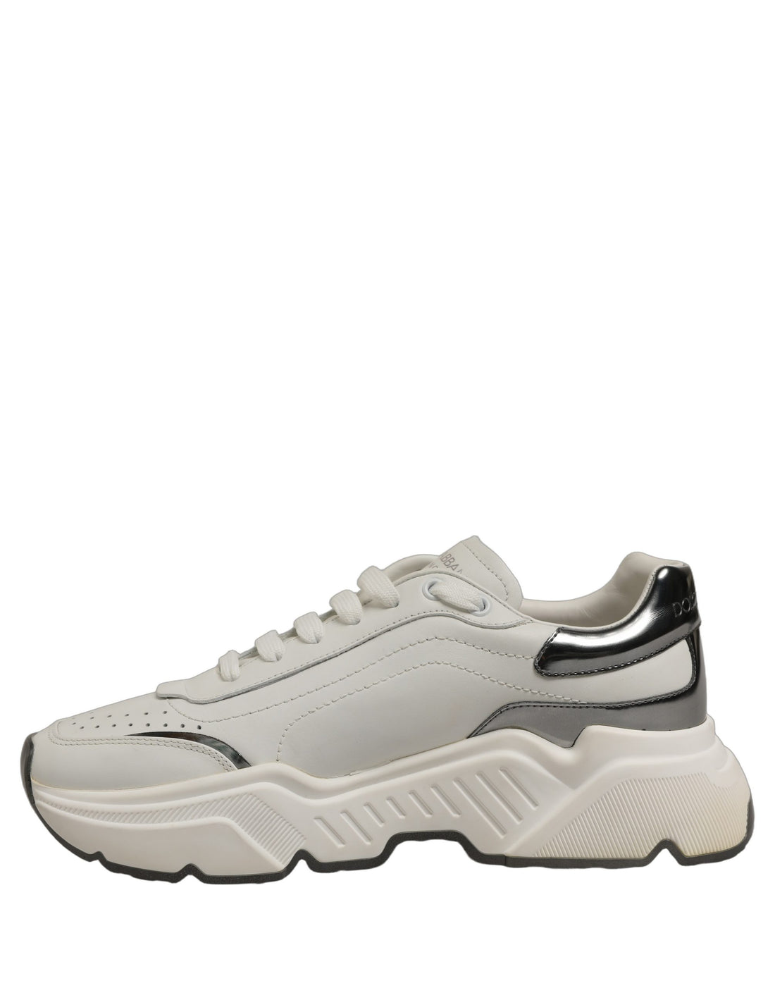 Dolce & Gabbana ]White Silver Daymaster Men Sneakers Shoes