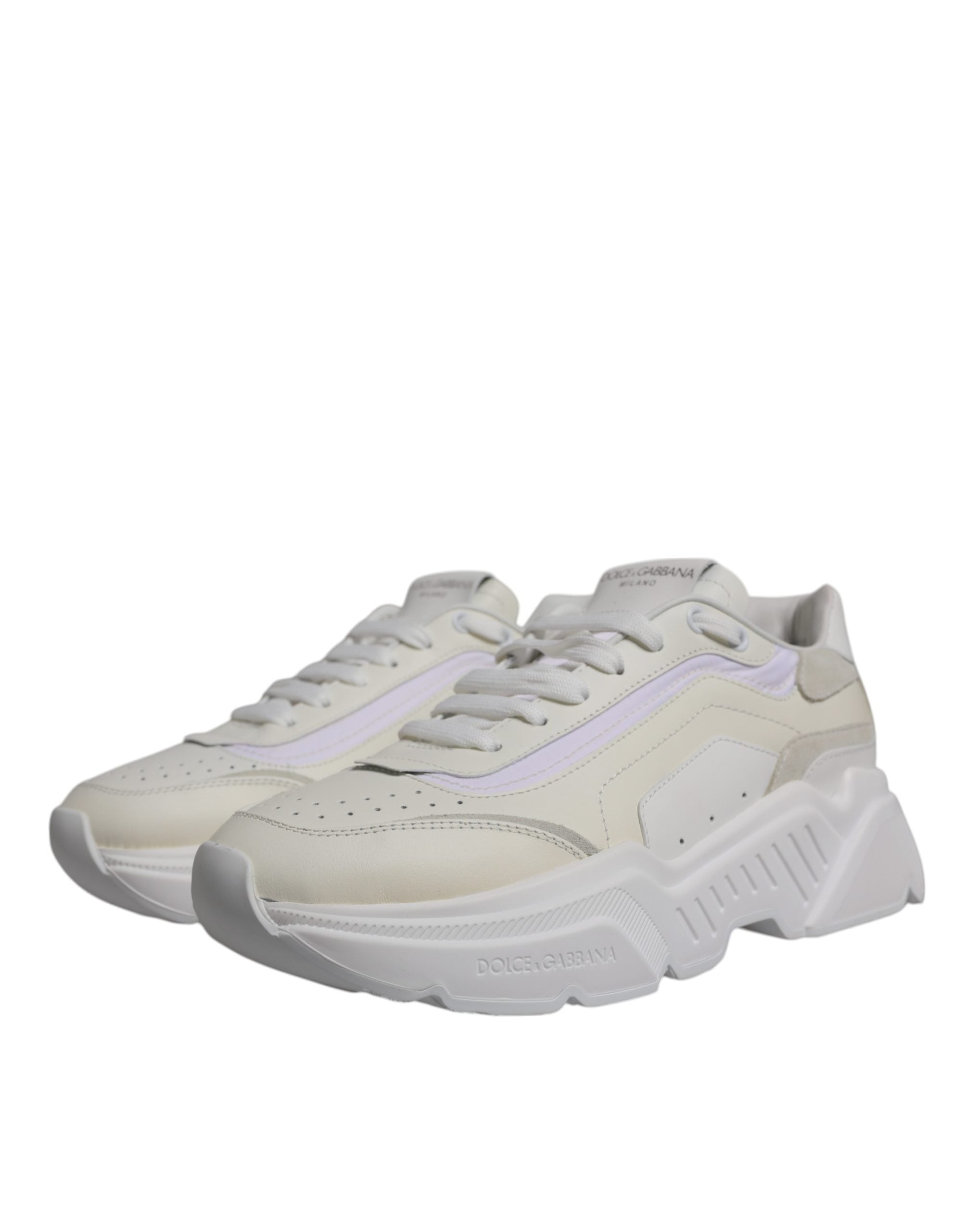 Dolce & Gabbana White Daymaster Men Low Top Sneakers Shoes
