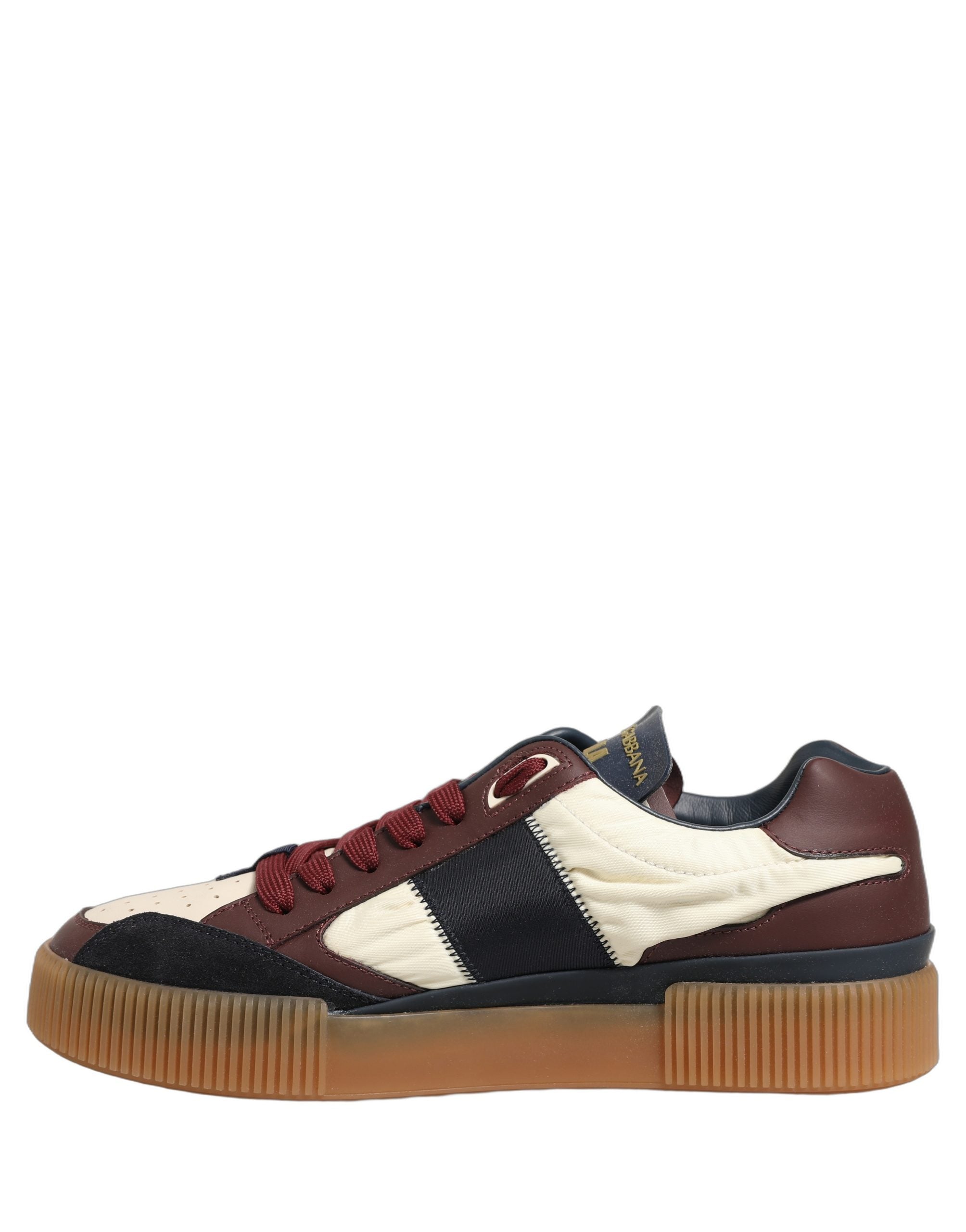 Dolce & Gabbana Multicolor Leather MIAMI Low Top Sneakers Shoes
