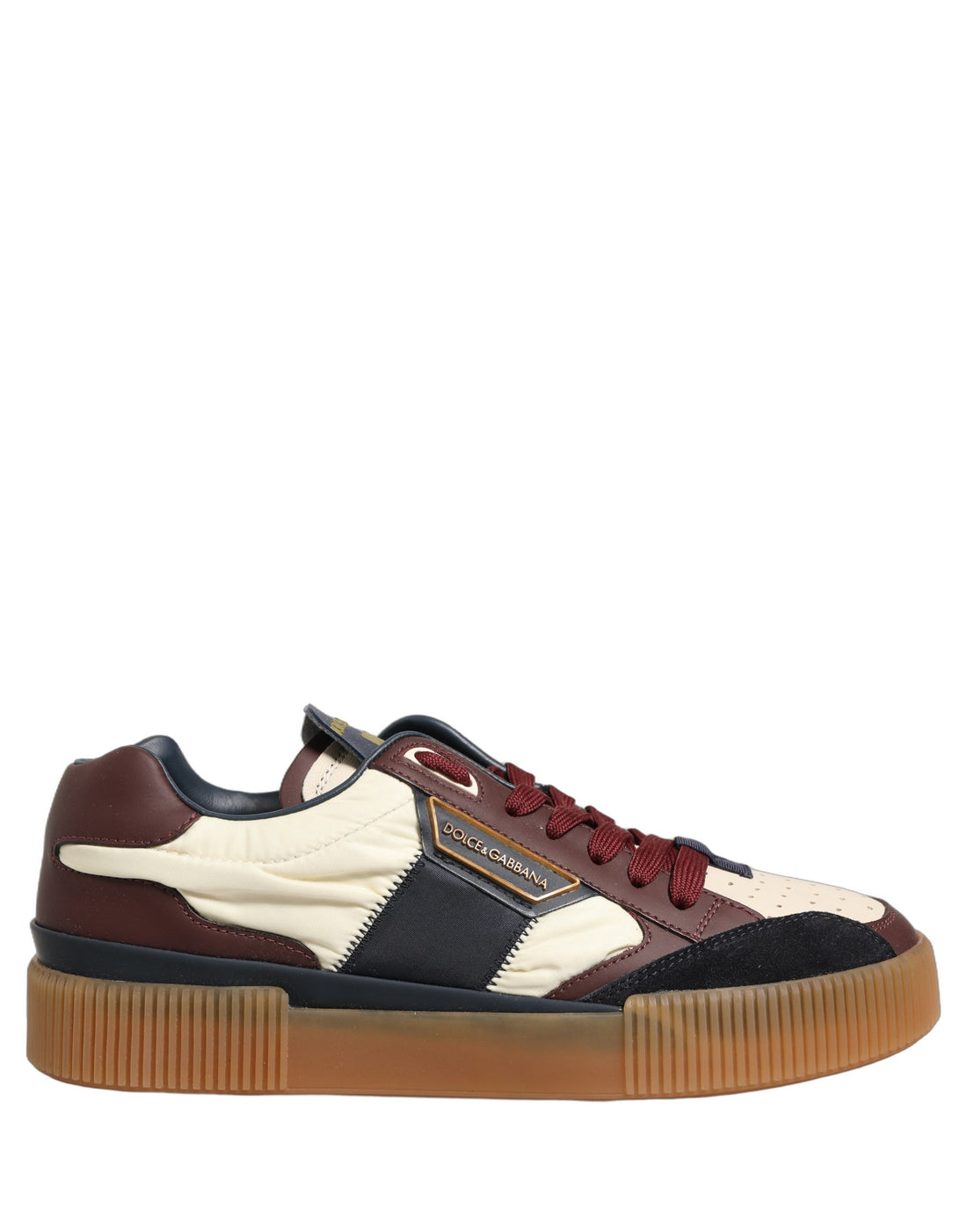 Dolce & Gabbana Multicolor Leather MIAMI Low Top Sneakers Shoes