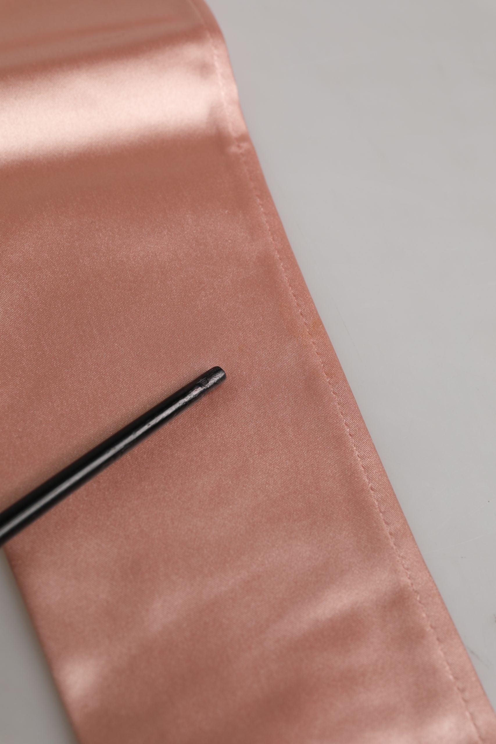 Dolce & Gabbana Pink Satin Long Opera Fingerless Gloves