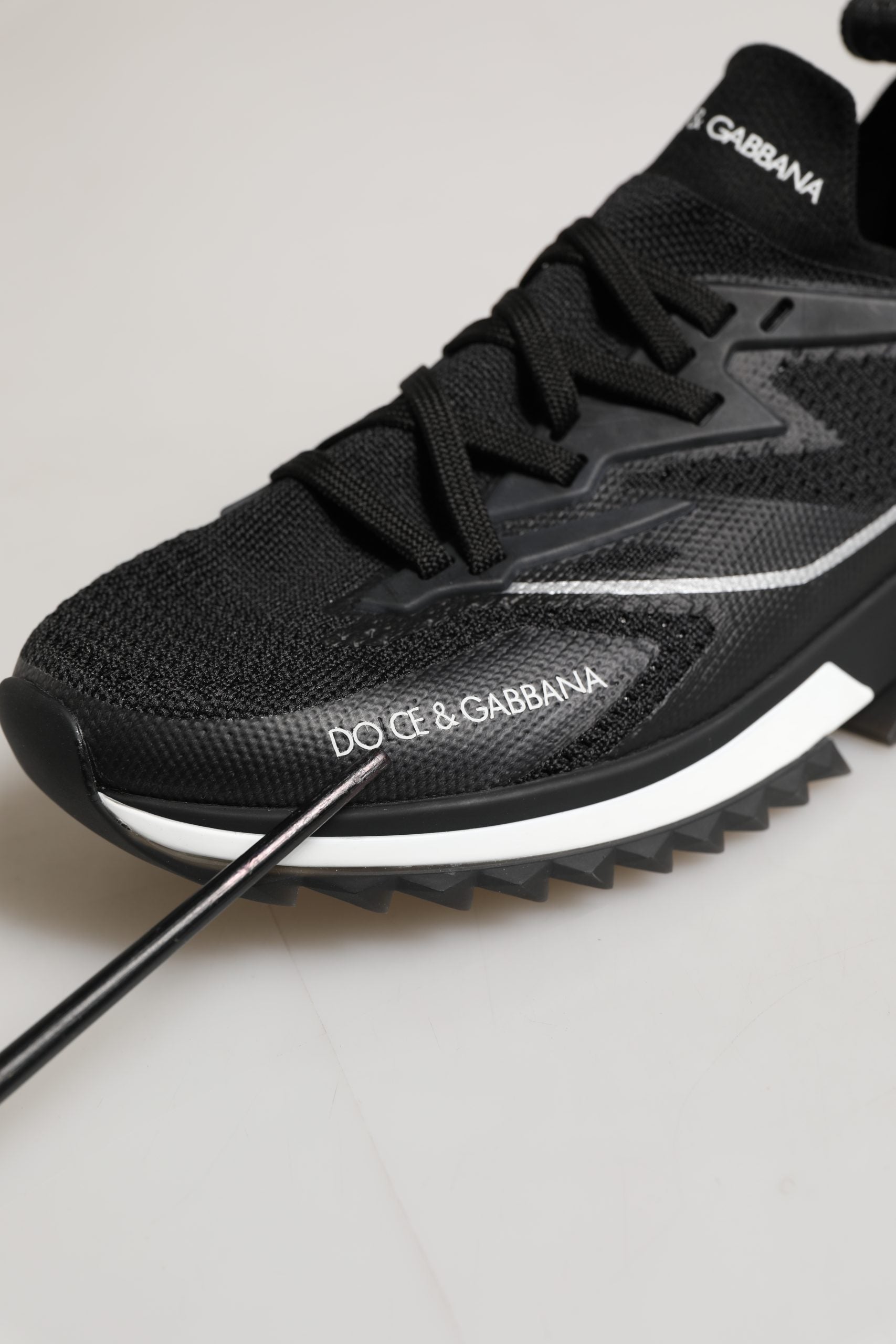 Dolce & Gabbana Black White Sorrento Low Top Sneakers Shoes