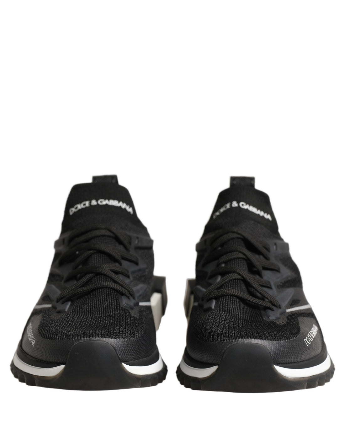 Dolce & Gabbana Black White Sorrento Low Top Sneakers Shoes