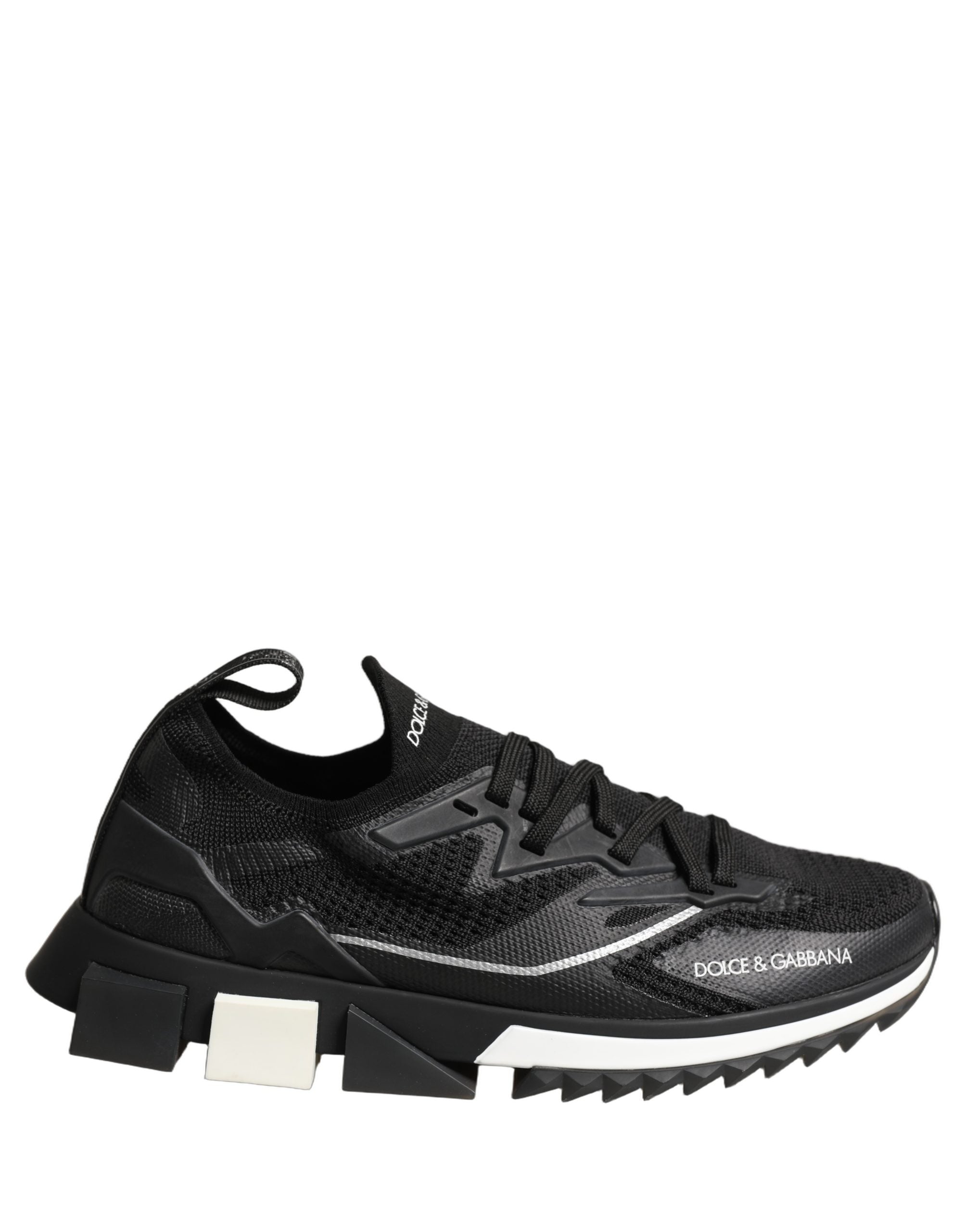 Dolce & Gabbana Black White Sorrento Low Top Sneakers Shoes