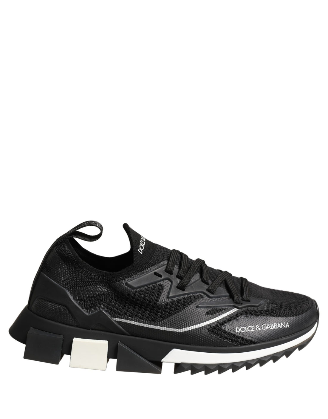 Dolce & Gabbana Black White Sorrento Low Top Sneakers Shoes