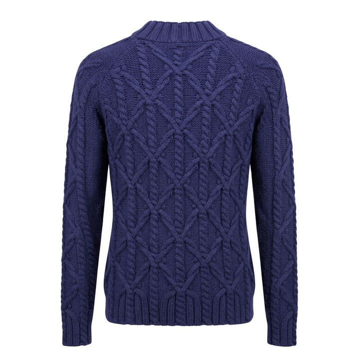 Malo Blue Cotton Men Sweater