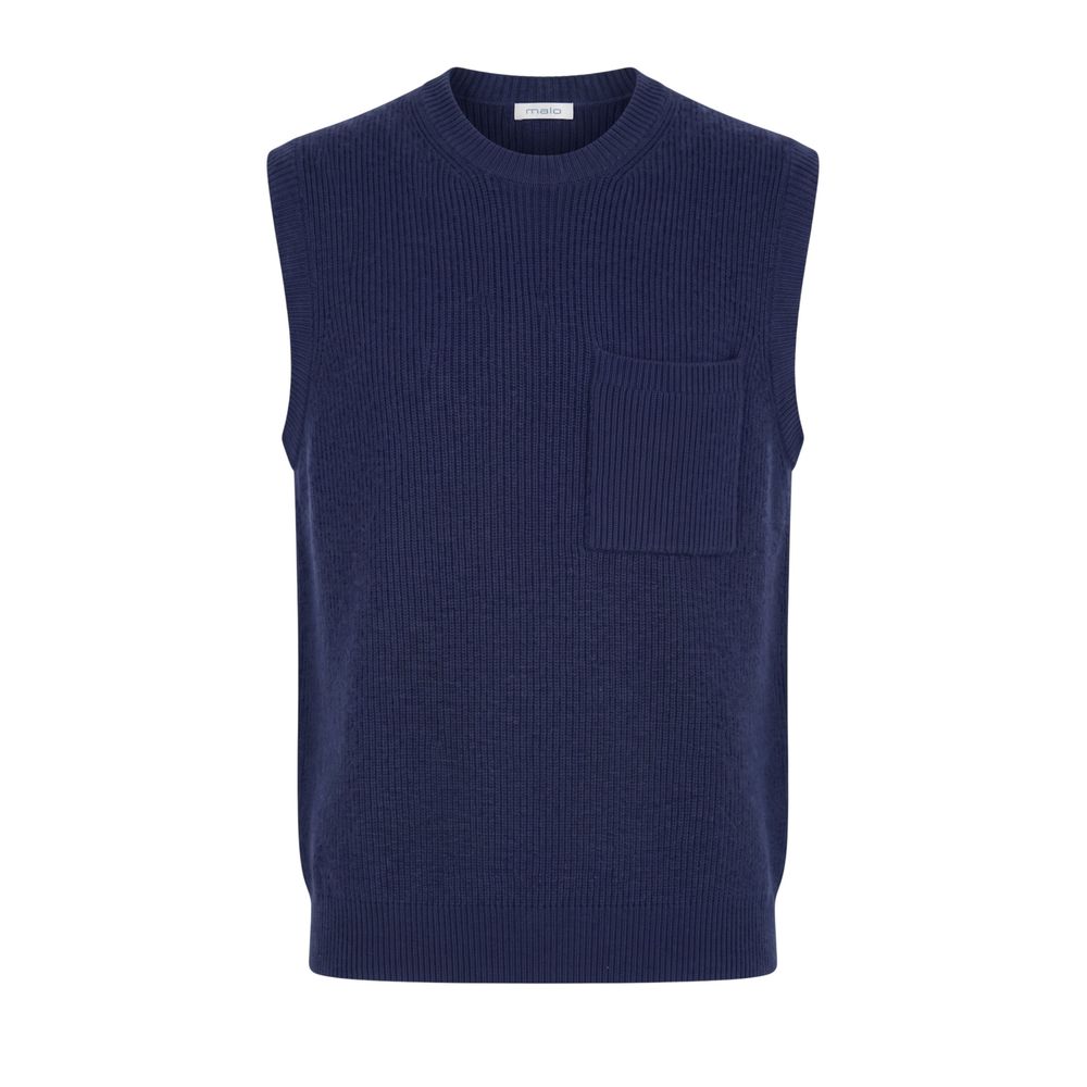Malo Blue Wool Men's Sweater