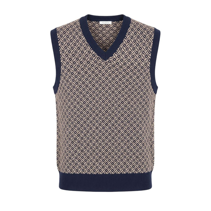 Malo Blue Cotton Men Sweater