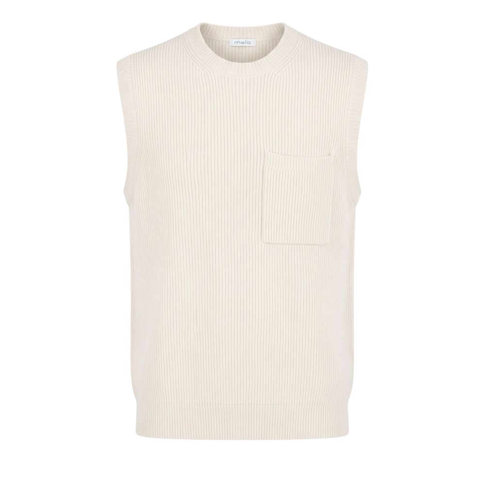 Malo White Wool Men Sweater