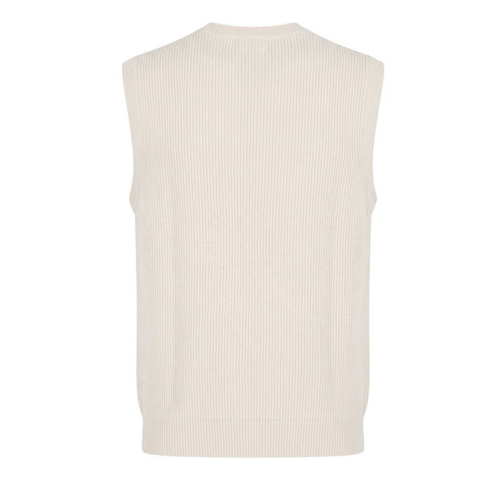 Malo White Wool Men Sweater
