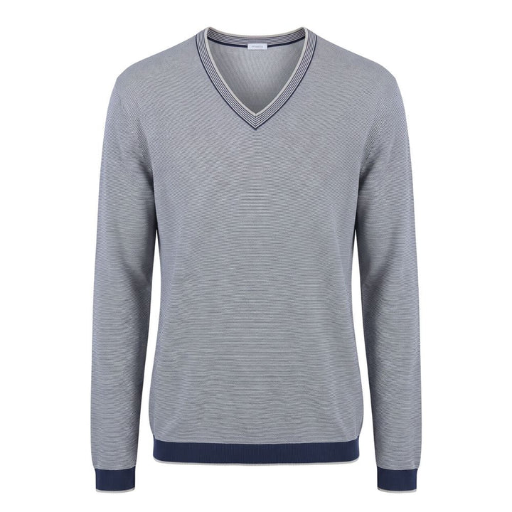 Malo Blue Cotton Men Sweater