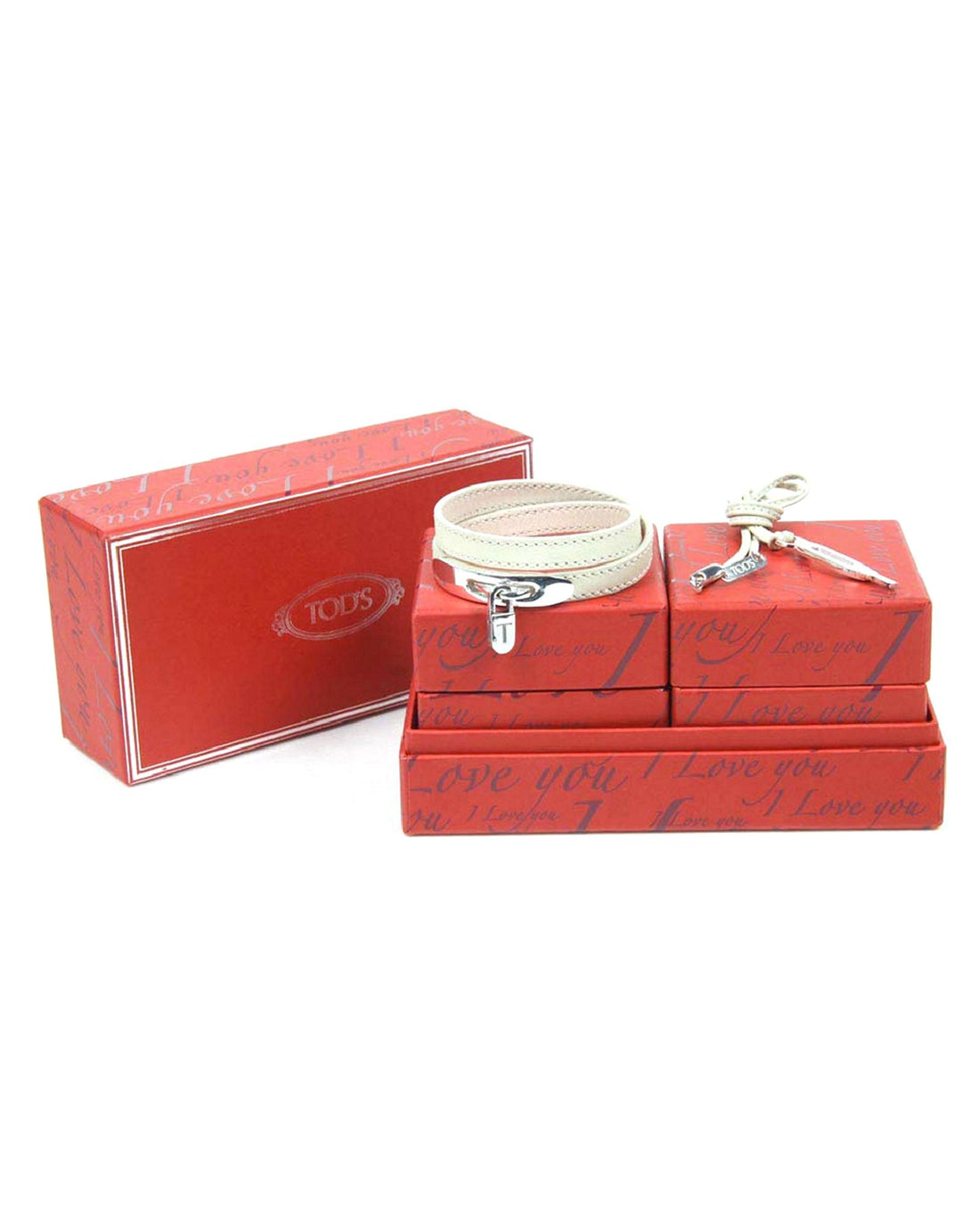 Tod's White Metal Keychain