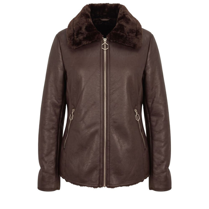 Baldinini Trend Brown Polyester Women Jacket