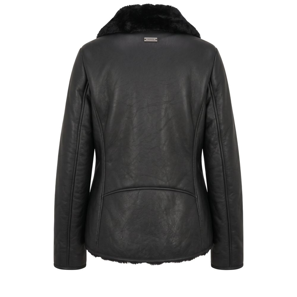 Baldinini Trend Black PU Women Jacket
