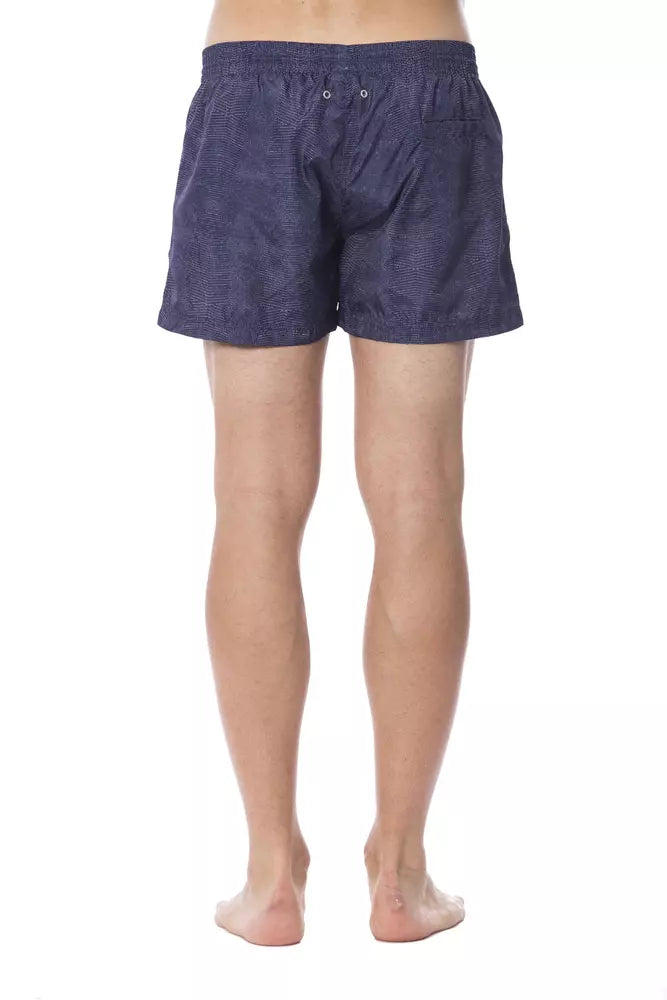 Roberto Cavalli Sport Blue Polyester Men's Swim Trunk