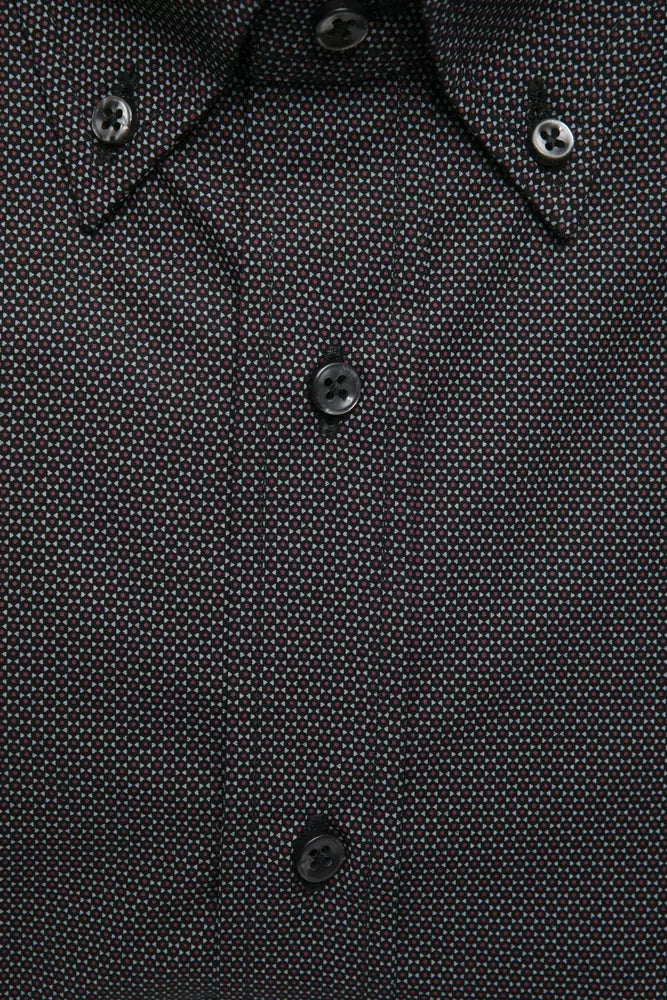 Robert Friedman Black Cotton Men's Shirt