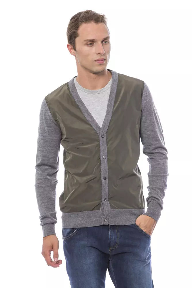 Verri Gray Wool Men's Cardigan
