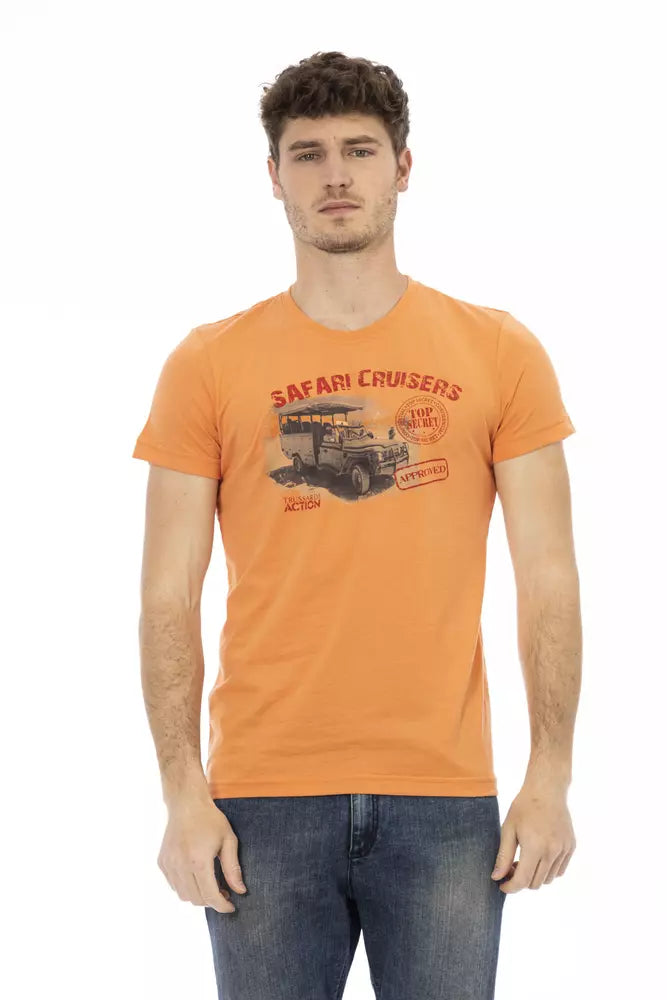 Trussardi Action Orange Cotton Men's T-Shirt