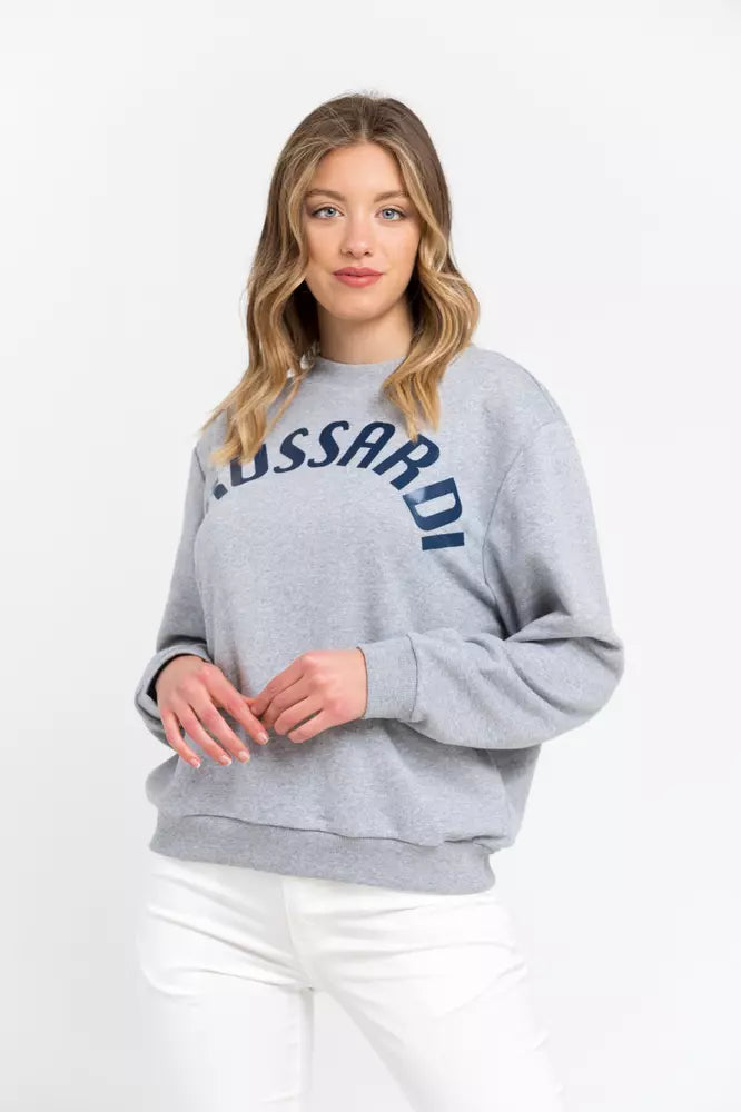 Trussardi Gray Cotton Women Sweatshirt