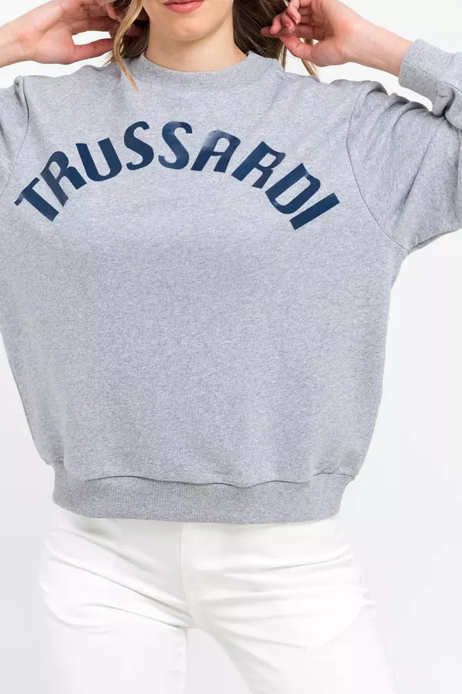 Trussardi Gray Cotton Women Sweatshirt